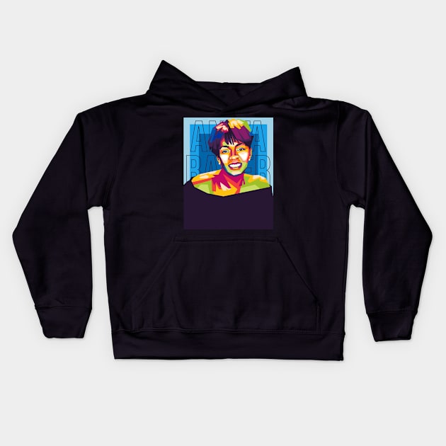 anita baker wpap Kids Hoodie by cool pop art house